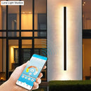 Modern black linear led wall mounted lamp garden outdoor sconce