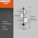 Modern black linear long led wall light living room sconce
