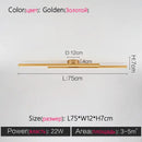 Modern black linear nordic ceiling lamp for living room