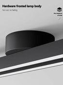 Modern black linear nordic ceiling lamp for living room