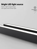 Modern black linear nordic ceiling lamp for living room