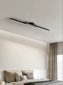 Modern black linear nordic ceiling lamp for living room