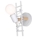 Modern black little man led wall light bedroom figurine sconce