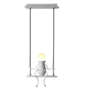 Modern black little man led wall light bedroom figurine sconce