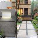 Modern black luna outdoor wall light warm led patio lamp