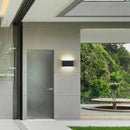 Modern black luna outdoor wall light warm led patio lamp