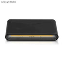 Modern black luna outdoor wall light warm led patio lamp