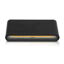 Modern black luna outdoor wall light warm led patio lamp