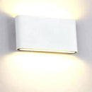 Modern black luna outdoor wall light warm led patio lamp