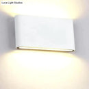Modern black luna outdoor wall light warm led patio lamp