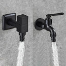 DecorBites™ Copper Bathroom Corner Faucet Single Cold Outdoor Mixer Tap Black Oil