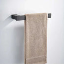 Modern black matte bathroom hardware set – 4 piece decor