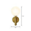 Modern black matte glass globe wall sconce stairs lighting