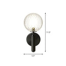 Modern black matte glass globe wall sconce stairs lighting
