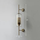 Modern black mesh wall mount lamp bedroom glass sconce