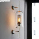 Modern black mesh wall mount lamp bedroom glass sconce
