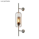 Modern black mesh wall mount lamp bedroom glass sconce