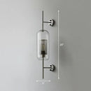 Modern black mesh wall mount lamp bedroom glass sconce