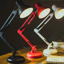 Modern black metal adjustable swing arm desk lamp bedroom office