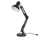 Modern black metal adjustable swing arm desk lamp bedroom office