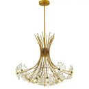 Modern black metal dandelion chandelier living room crystal light