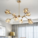 Modern black metal decorbites glass chandelier for dining room