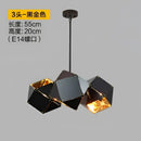 DecorBites™ Black Metal DNA Chandelier: Nordic, Modern, Creative Island Light for Bar and Restaurant.