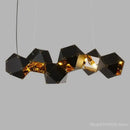 DecorBites™ Black Metal DNA Chandelier: Nordic, Modern, Creative Island Light for Bar and Restaurant.