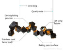 DecorBites™ Black Metal DNA Chandelier: Nordic, Modern, Creative Island Light for Bar and Restaurant.