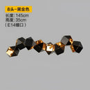 DecorBites™ Black Metal DNA Chandelier: Nordic, Modern, Creative Island Light for Bar and Restaurant.