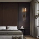 Modern black metal double headed led wall lamp bedroom sconce