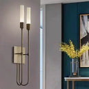 Modern black metal double headed led wall lamp bedroom sconce
