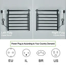 Modern black metal electric towel rack bathroom digital display