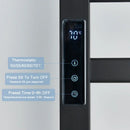 Modern black metal electric towel rack bathroom digital display