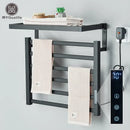 Modern black metal electric towel rack bathroom digital display