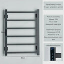 Modern black metal electric towel rack bathroom digital display