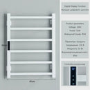 Modern black metal electric towel rack bathroom digital display