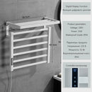 Modern black metal electric towel rack bathroom digital display
