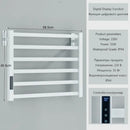 Modern black metal electric towel rack bathroom digital display