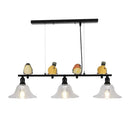 Modern black metal island pendant with birds – kitchen 110v-120v light