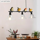 Modern black metal island pendant with birds – kitchen 110v-120v light