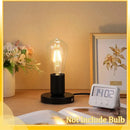 Modern black metal lamp base for bedroom with switch