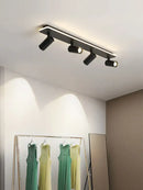 Modern black metal led ceiling lamp – living room track lighting