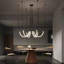 Modern black metal led pendant lights – living room chandelier