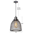 DecorBites™ Black Metal Cage Pendant Light Chandelier for Modern Home Decor