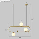 Modern black metal oblong island light – kitchen glass fixture