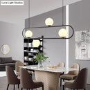 Modern black metal oblong island light – kitchen glass fixture