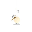Modern black metal ring pendant light dining room glass globe shade