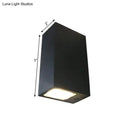 Modern black metal shade wall lamp – outdoor rectangular light