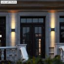 Modern black metal shade wall light garden outdoor sconce